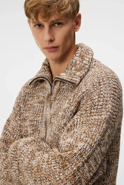 Strikkevarer|J.Lindeberg Strikkevarer Chester Jacquard Quarter Zip