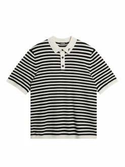 Strikkevarer|Poloskjorter|J.Lindeberg Strikkevarer|Poloskjorter Darrell Stripe Loose Polo