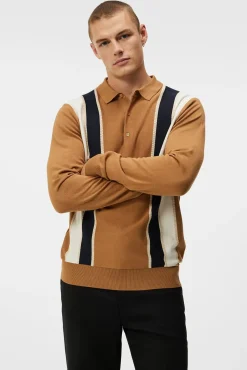 Strikkevarer|J.Lindeberg Strikkevarer Heden Striped Knitted Polo