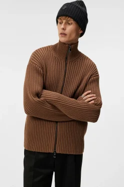 Strikkevarer|J.Lindeberg Strikkevarer Kellan Cotton Full Zip Knit