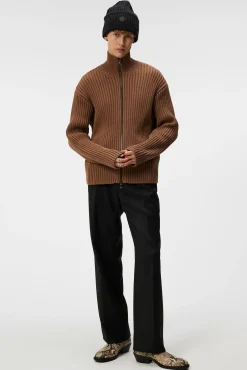 Strikkevarer|J.Lindeberg Strikkevarer Kellan Cotton Full Zip Knit