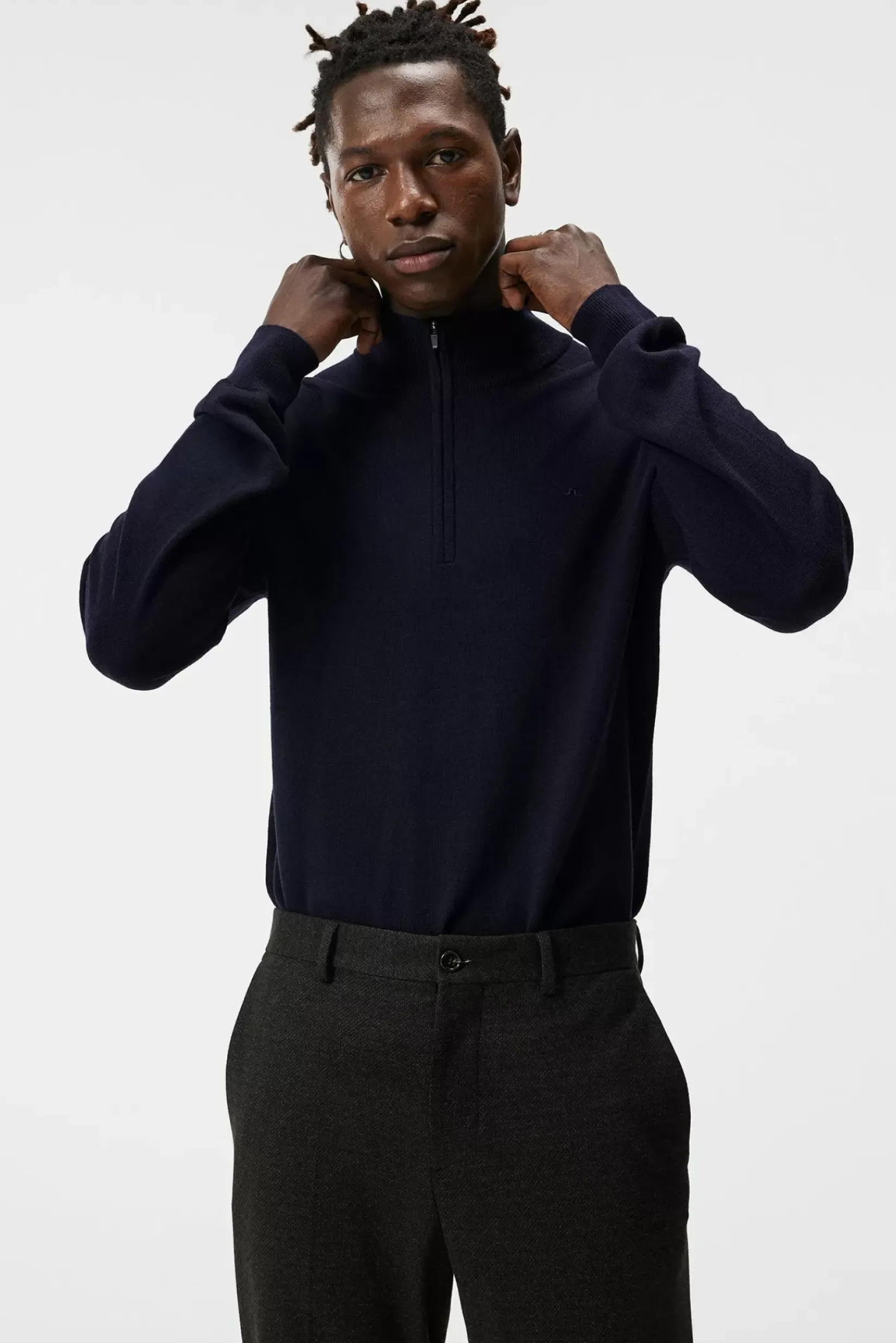 Strikkevarer|J.Lindeberg Strikkevarer Kiyan Quarter Zip Sweater