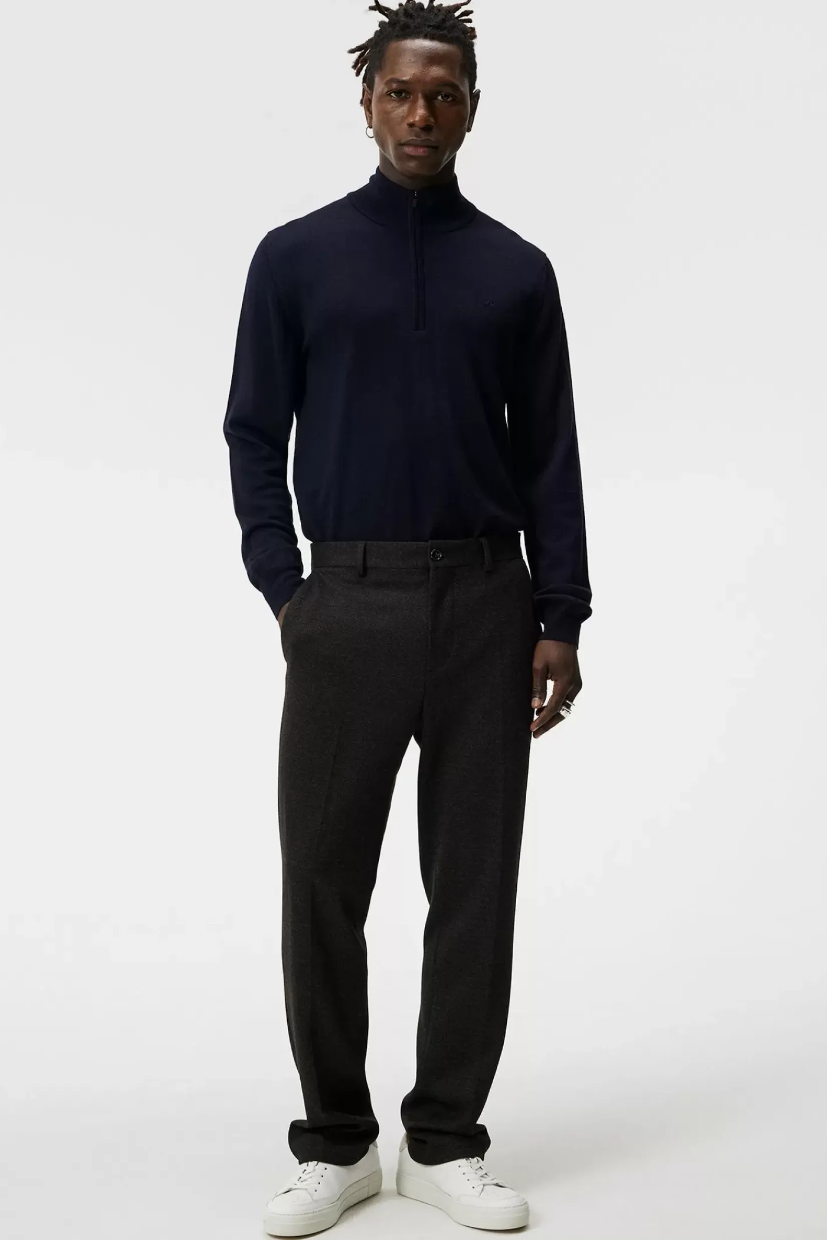 Strikkevarer|J.Lindeberg Strikkevarer Kiyan Quarter Zip Sweater