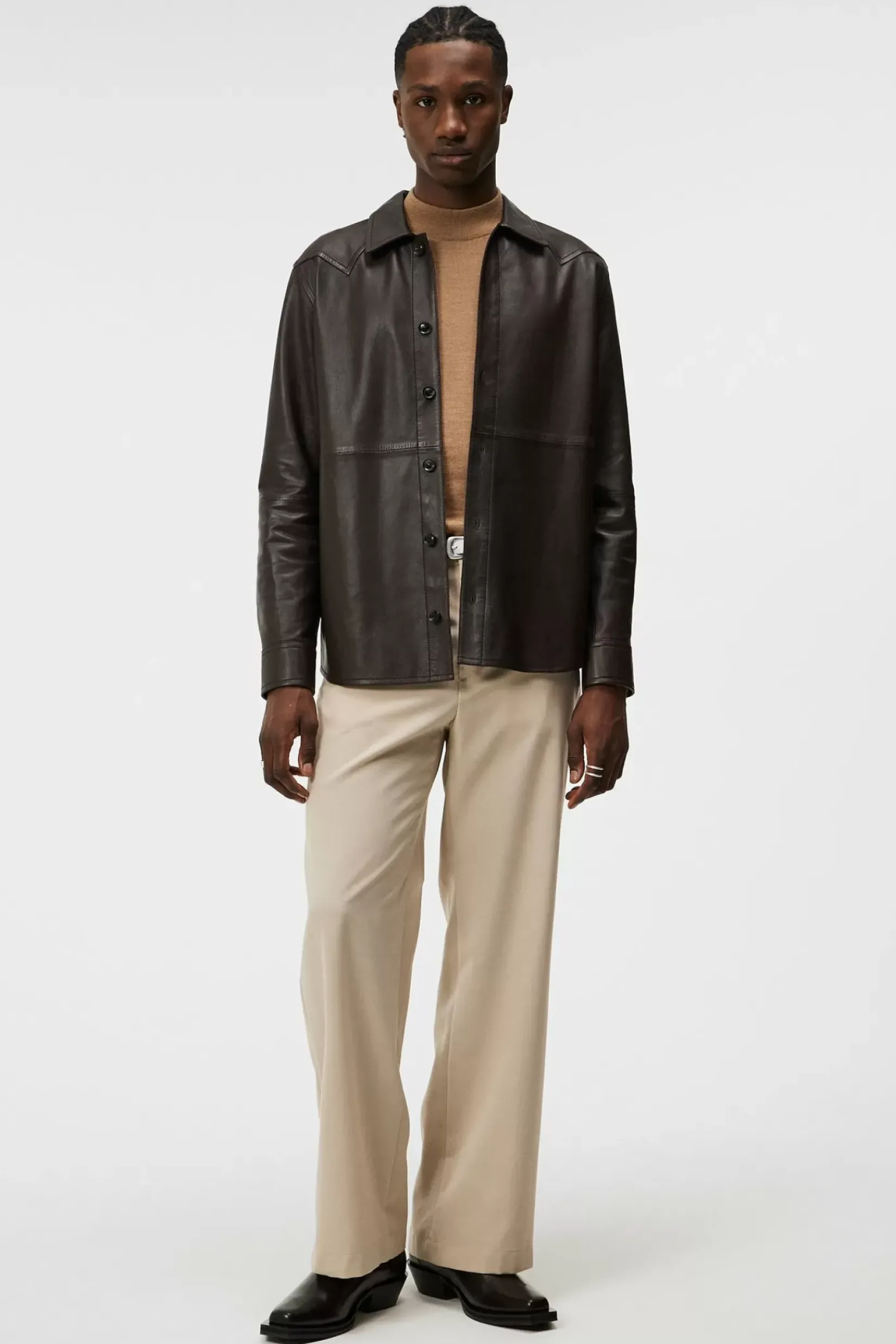 Overskjorter|Jakker|Skjorter|J.Lindeberg Overskjorter|Jakker|Skjorter Landon Leather Overshirt