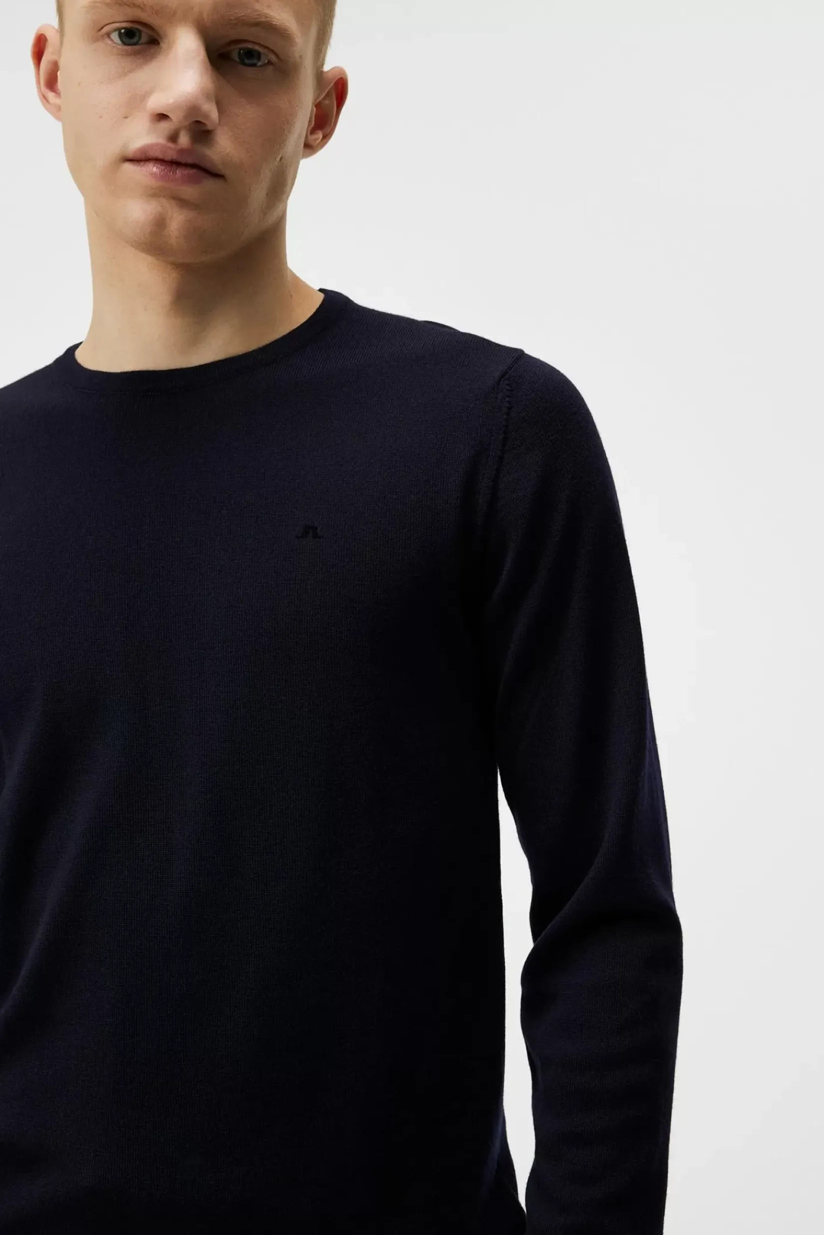 Strikkevarer|J.Lindeberg Strikkevarer Lyle Merino Crew Neck Sweater