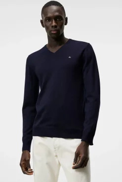 Strikkevarer|J.Lindeberg Strikkevarer Lymann Merino V-Neck Sweater