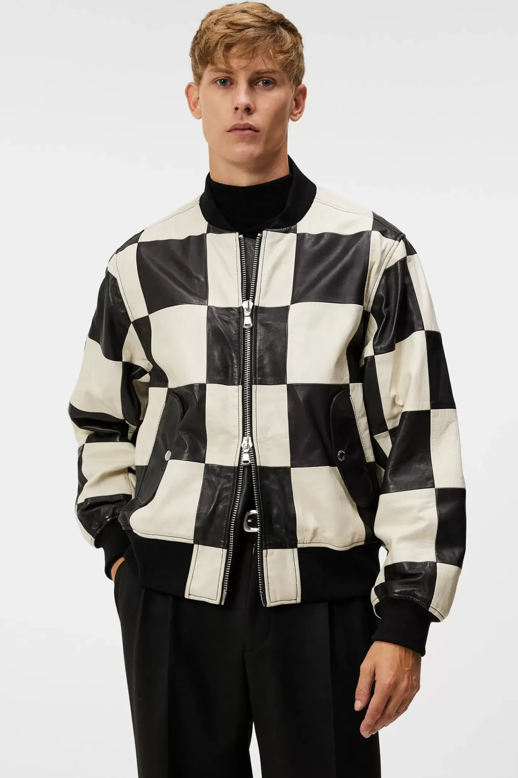 Jakker|J.Lindeberg Jakker Milan Patchwork Leather Jacket