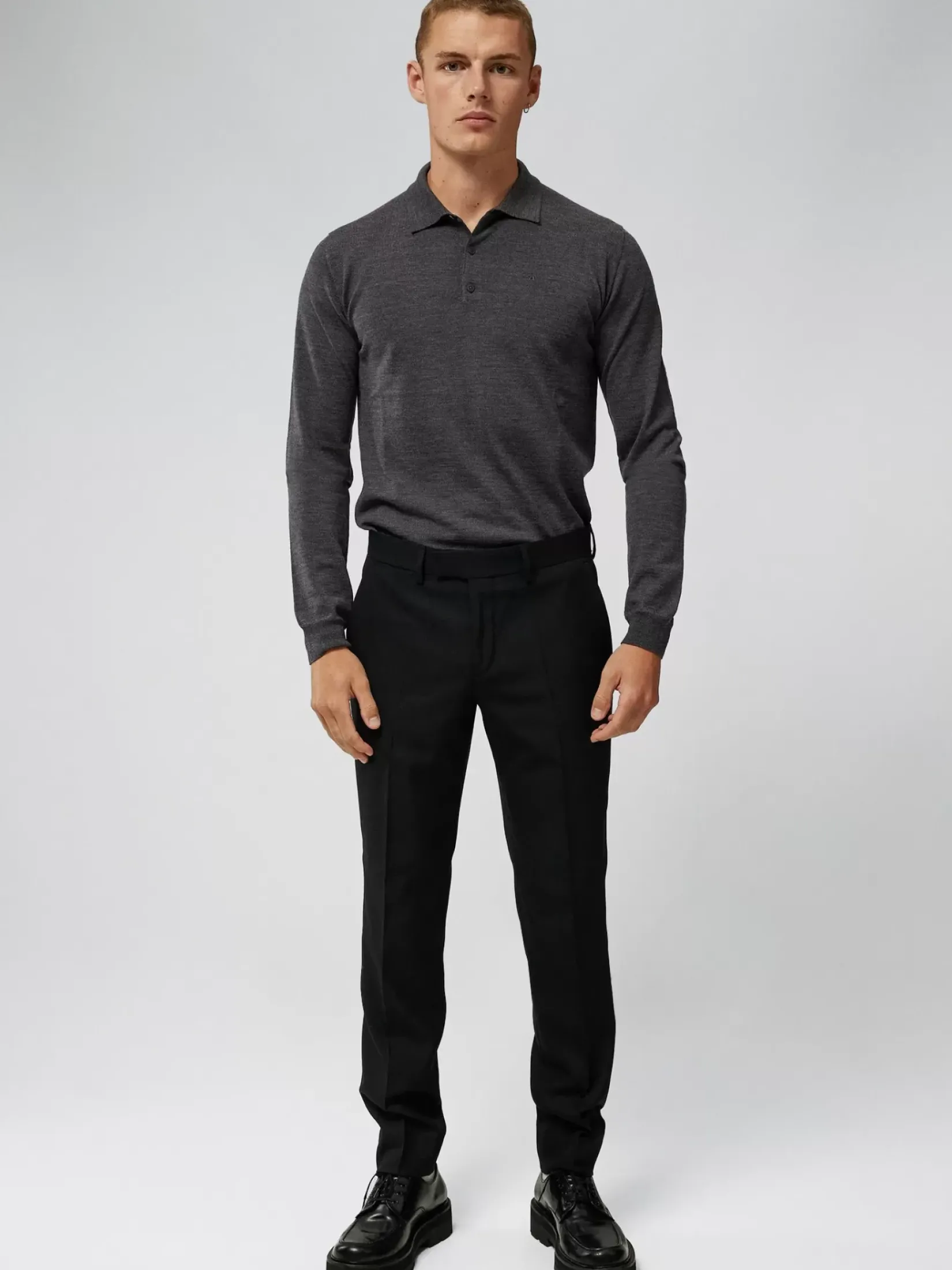 Strikkevarer|J.Lindeberg Strikkevarer Noel Light Merino Polo Shirt
