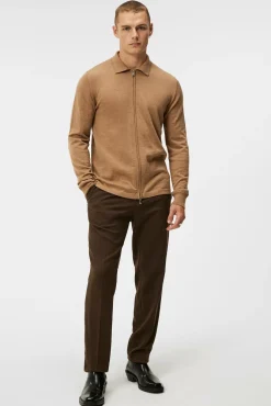 Strikkevarer|J.Lindeberg Strikkevarer Nyle Merino Zip Cardigann