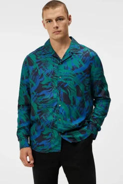 Strikkevarer|Skjorter|J.Lindeberg Strikkevarer|Skjorter Playa Printed Tencel Shirt