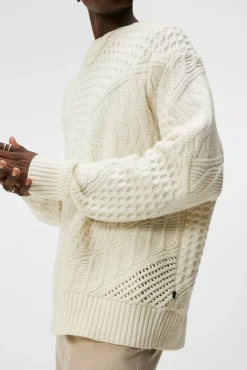 Strikkevarer|J.Lindeberg Strikkevarer Savio Cable Knit Mock Neck